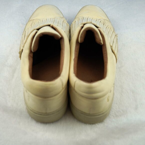 Frye White Leather‎ Fringe Slip-On Sneakers Womens 9M - Picture 5 of 7